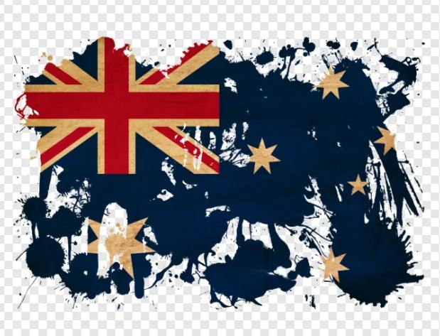 Design Australian Flag Printed Travel Souvenir Mens T-Shirt. Summer Cotton Short Sleeve O-Neck