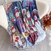 New Christmas Shawl Women Scarf Luxury Warm Cashmere Winter Blanket Wraps Print Pashmina Bufanda Travel Poncho Stoles Echarpe