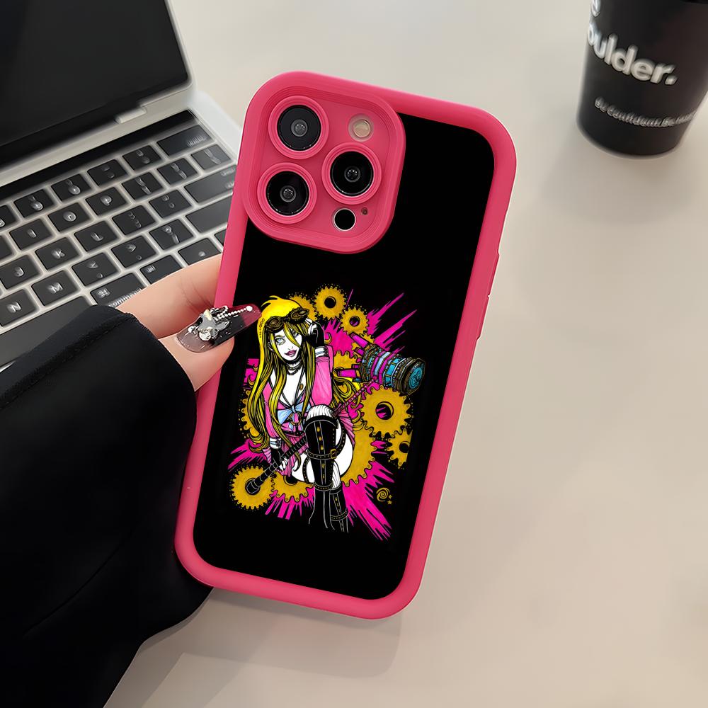 Чехол для телефона Danganronpa Миу Ирума для iPhone 17 16 15 14 13 12 11 Air Pro Max Plus Красный Мягкий ТПУ Ударопрочный Чехол