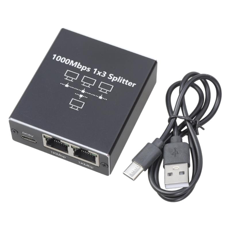 Гигабитный Ethernet-сплиттер 1 на 4/3/2 порта Адаптер Поддерживает 1000 Мбит/с Ethernet для удобного подключения нескольких устройств