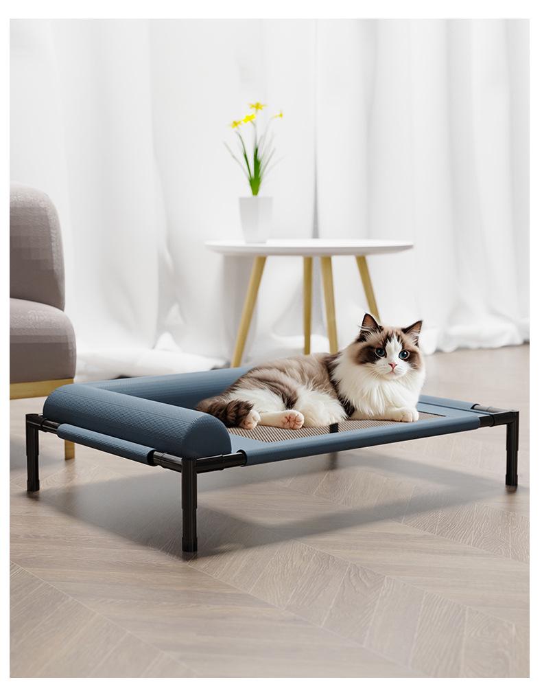 Универсальная лежанка для питомца: Складной, Дышащий, Приподнятый над землей, Съемный и Моющийся для Кошек и Собак в любое время года