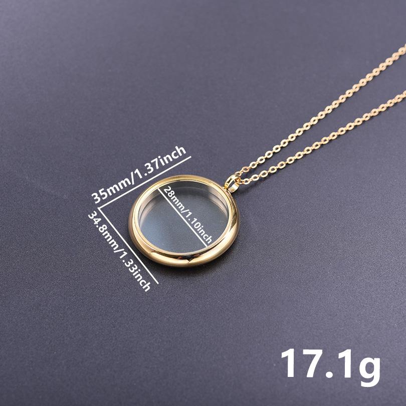 1 шт. Нержавеющая сталь Открывающийся Стеклянный Медальон Держатель для Монет Ожерелье Украшения Круглый Реликварий Фото Плавающий Медальон Подвеска Ожерелья