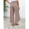 IHUASU Women's Summer Fashion with Floral Side Slit Wide Leg Culottes