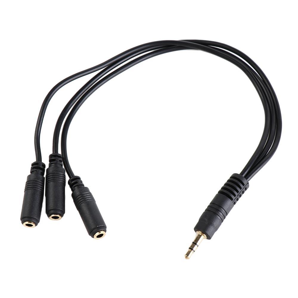 TRRS 3.5mm Male Headset Splitter Cable Audio Adapter Cord Stereo Splitter Wire 3.5mm Splitter Cable