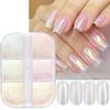 1 Pcs Mirror Nail Glitter Powder Rubbing Dust Pigment Chrome Iridescent Holographic Nail Art Decorations for Manicure