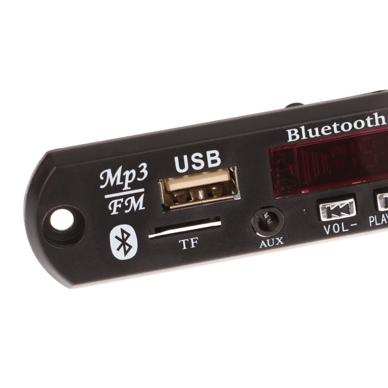 1 Комплект 12 В Беспроводной Bluetooth 5.0 120 Вт Усилитель MP3-плеер Плата декодера Автомобильная аудиосистема USB TF FM Радио Запись Звонок Для динамика