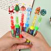 Christmas Theme Multicolored Pen 0.5MM Smooth Writing Retractable Ballpoint Pen for Student Artist Christmas Stocking Fillers Office Supplies
