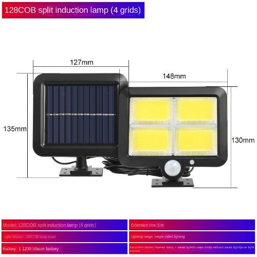 56LED индукционный настенный светильник водонепроницаемый сплит-солнечный светильник 100COB с разделением человеческого тела индукционный дворовый светильник гаражный светильник