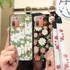 Back Cover Protective Phone Case For HTC Desire 20 Plus/D20+ Lanyard Kickstand Silicone Wrist Strap Oil Painting Ring