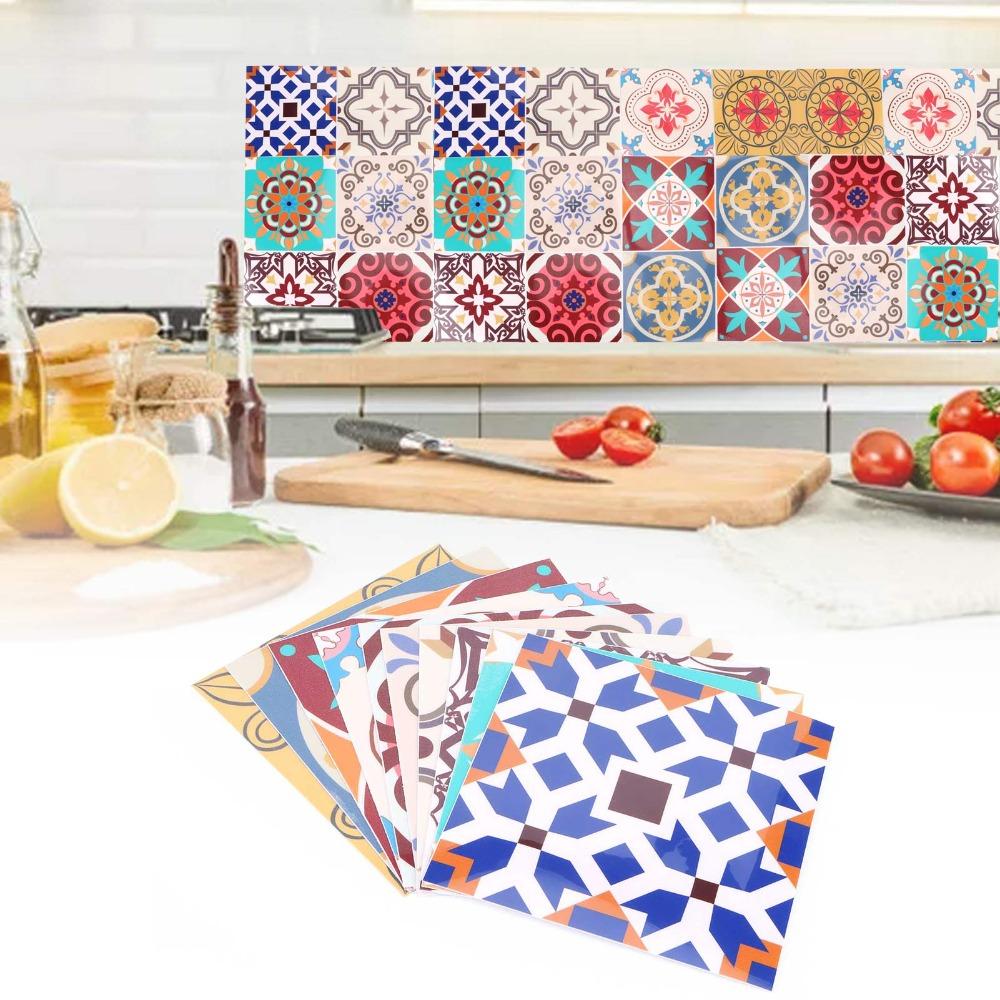 15x15cm Self Adhesive Wall Decals Waterproof Peel and Stick Tile Kitchen Backsplash