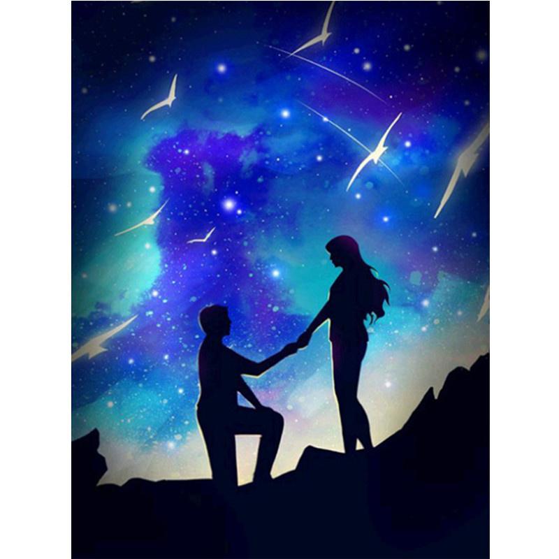 5D DIY Алмазная картина Голубое небо Вселенная Алмазная вышивка Набор для вышивки крестом Полный горный хрусталь Мозаика Домашний декор