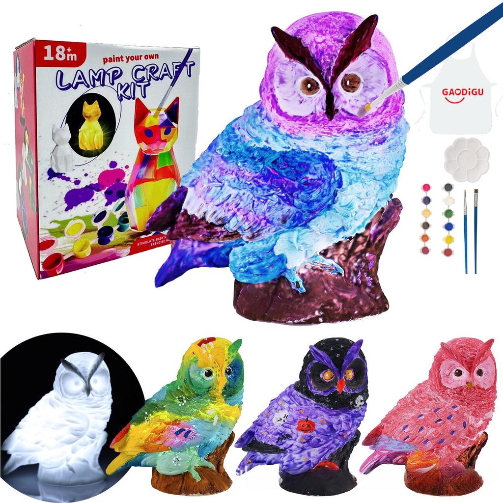 DIY owl Night Light for Kids , 3D Night Light & Craft Kit (Ages 4–12)