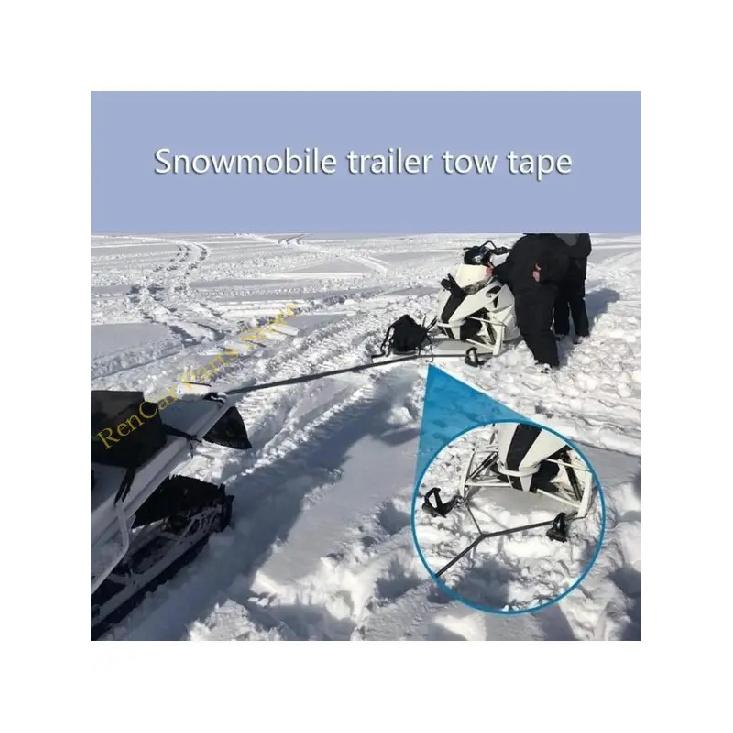 F19A Snowmobile Tow Cable Towing Pull Rope Strap Rope with Hook Emergency Heavy Duty