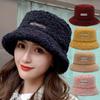 Autumn and Winter Fisherman Hat Women's Fashion Versatile Hat Lamb Wool Casual Teddy Plush Hat