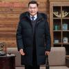 Men's Thickened Mid-length Down Jacket White Duck Down Middle-aged and Elderly Warm Jacket Winter Coat