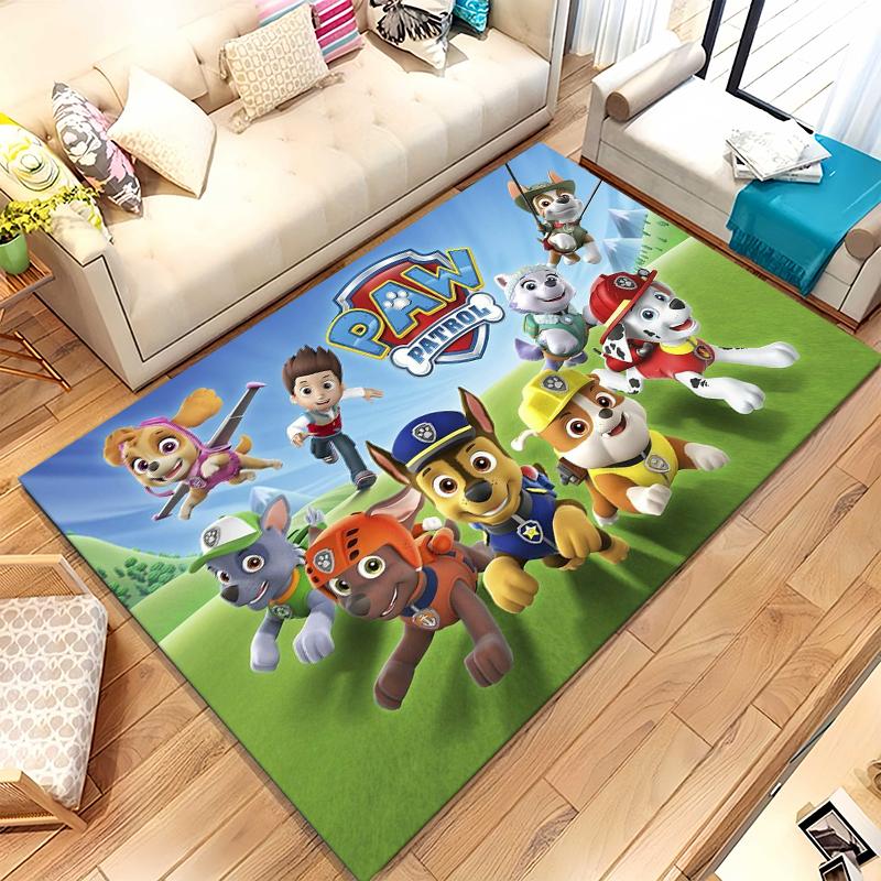 Cute P-Patrol Dog Cartoon Living Room Non-Slip Area Rug Soft Carpet for Bedroom Kids Playroom Sofa,Home Decor Doormat Gift