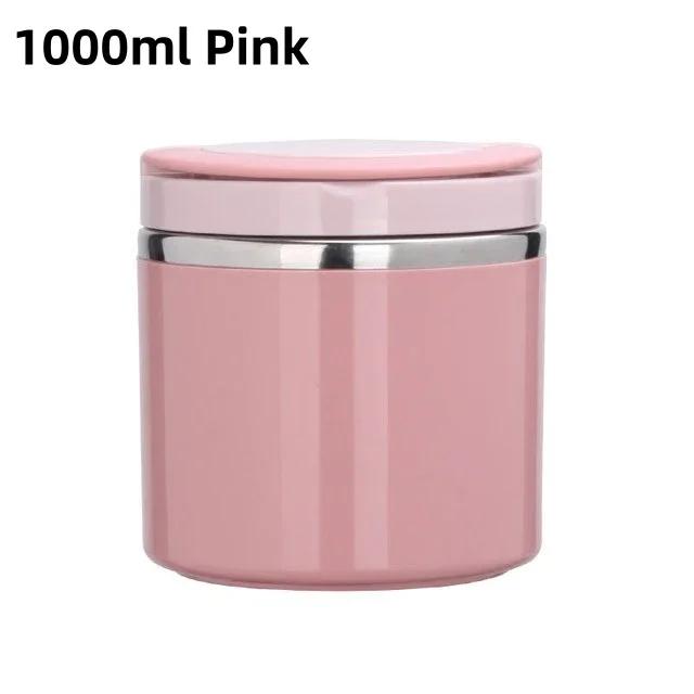 630/1000MLWith Handle Portable  Soup Bowl Thermal Storage Container Sealed Bento Box Insulated Lunch Box Portable Lunch Box