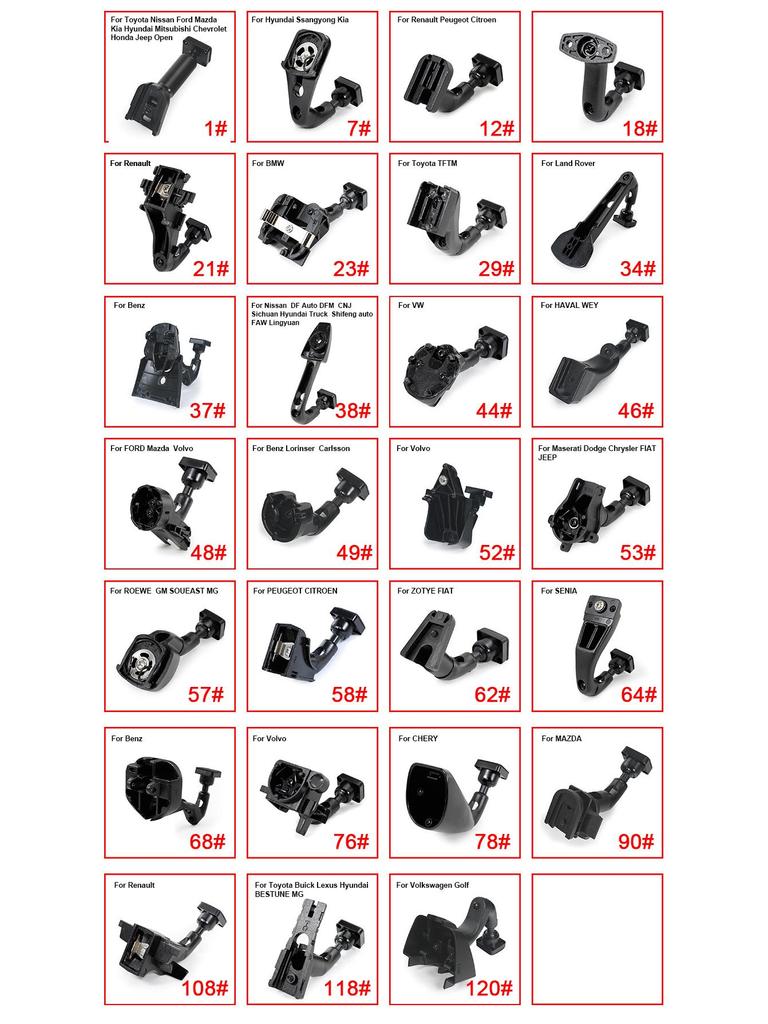 Универсальный кронштейн зеркала заднего вида с маленькой головкой для различных моделей автомобилей