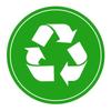 1000 шт. этикетка с логотипом для переработки, художественная бумажная наклейка для перерабатываемых экологически чистых продуктов, зеленый цвет, круглая заводская бирка