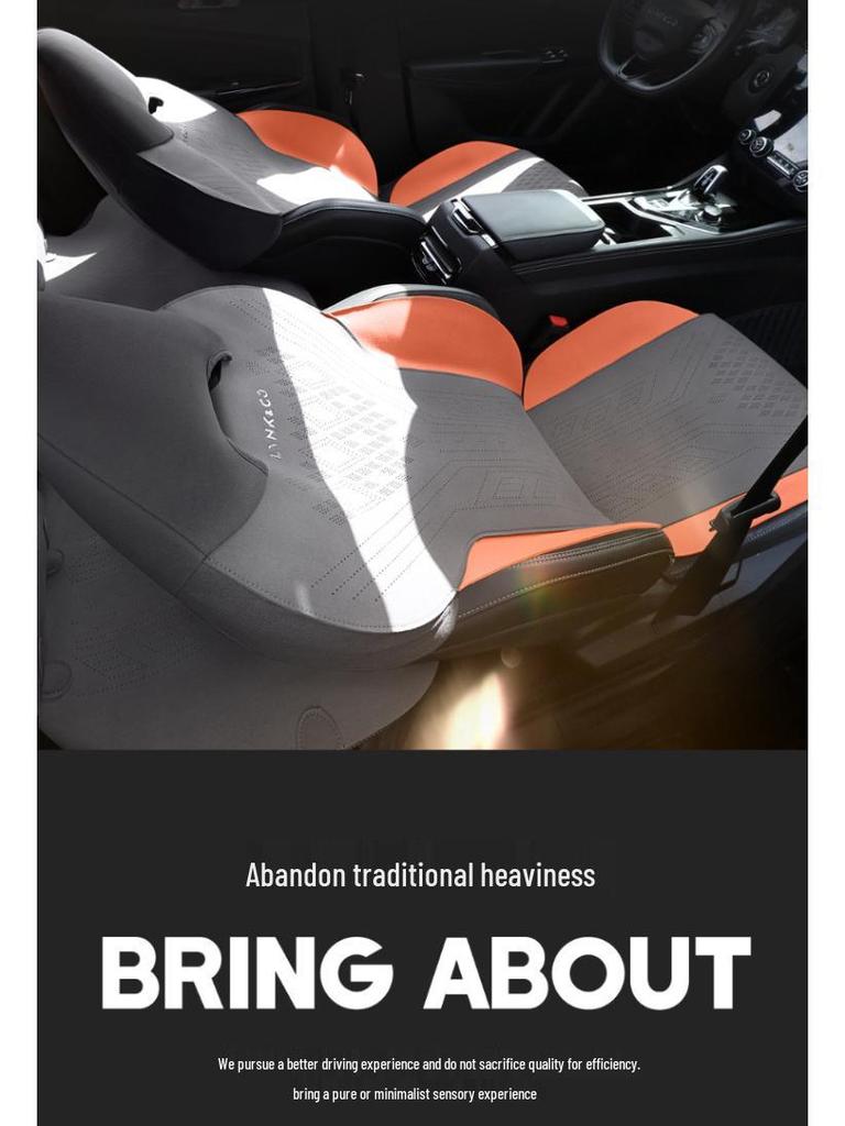 Lynk&Co 03 All-Season Ventilated Suede Seat Cushion - Custom Half-Wrap Design