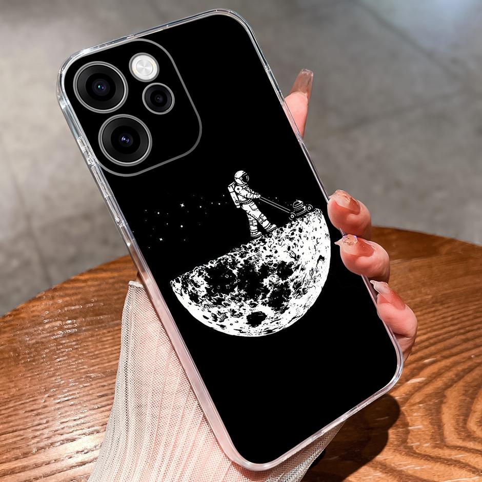 Для OPPO Reno 15F 15 Pro Чехлы Блестящий Цветок Котенка Защита от Падений Портативный Прозрачная Задняя Крышка Для reno15pro reno15f Funda