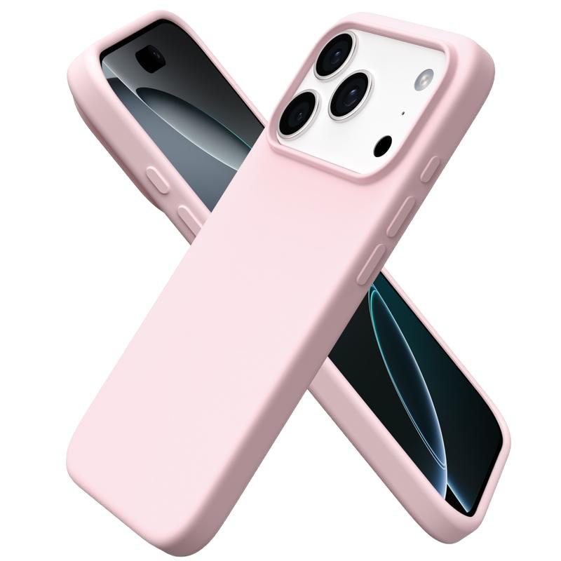 Высококачественный чехол из жидкого силикона для iPhone 13, 14, 15, 16, 17 Pro Max - Женская версия