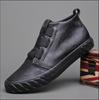 New Shoes for Men Leather Casual Shoes Spring Autumn Fashion High Top Flat Skateboard Shoes Slip-on Sneaker