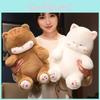 Plush Sleepy Cat Toy Cartoon Stuffed Doll Bedroom Animal Decoration Kids Gift