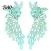 DIY Garment Sewing Supplies 2Pcs Embroidery Patches for Wedding Dress, Water-soluble Lace Applique, Floral Bridal Gown Patch Motif Sew on Sticker,