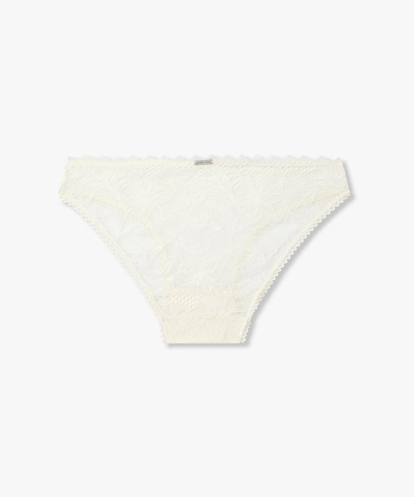 EMPORIO ARMANI UNDERWEAR Женские прозрачные трусики с цветочным кружевом_Белый 0826111501