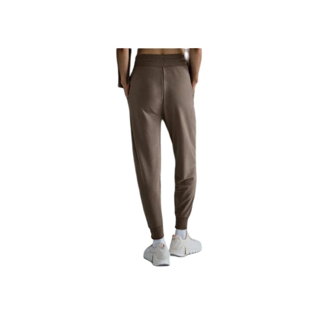 Nike Женские вязаные джоггеры с логотипом и манжетами с высокой посадкой, низ, коричневый FB5435-233