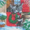 CRYSTAL ART Kit tableau broderie diamant 30x30cm Ânes de Noël