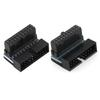 1/2/3Pc For Motherboard USB3.0 20 Pin Male To Female Extension Adapter 90 Degree Angled Converter Type C Power Adapter Connector