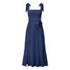 Summer New French Style Dress for Women, Sexy Elegant Lace Up Slit Fashion European American Party Dress