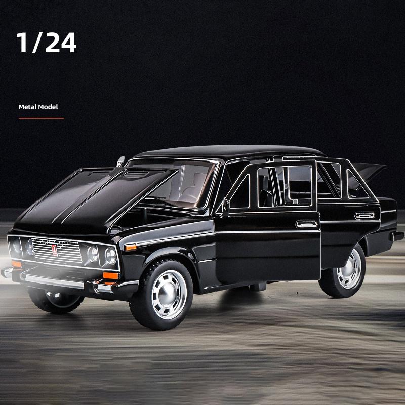 1/24 Российская LADA 2106 Металлическая модель автомобиля Игрушка Литье под давлением Металл Инерционный Музыка Свет Автомобильные игрушки для детей Транспортное средство