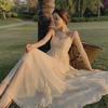 Женское летнее пляжное платье 2021 года из шифона - корейский стиль Fairy Seaside Holiday Maxi