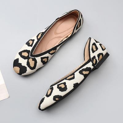 Весенне-осенние вязаные туфли-лодочки, обувь дуду, женские туфли с круглым носком на плоской подошве, с острым носком, женские вязаные туфли с летящей нитью, яичный рулет