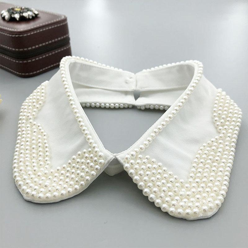 Pearl Fake Collar Lacklace Stand Beads Detachable Collar Fake Women for Party Bride Dress Decorate False Collar Nep Kraagie