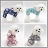 Soft Fleece Dog Pajamas Jumpsuit Winter Dog Clothes Star Pattern Warm Comfortable Jumpsuits Coat for Small Dogs Puppy Dog Cat Clothing Jumpsuits