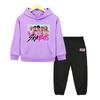 Saja Boys 2pcs Pullover+pant Fleece Jacket Sweatshirt Kpop Demon Hunters Autumn Hoodie Kids Boutique Clothe Boy Girl Hooded Sets