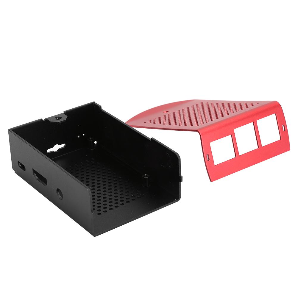 Metal Motherboard Shell Aluminum Alloy Case Motherboard Accessory for Raspberry PiRed