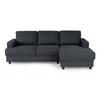 Paul 4-seater Right-hand Corner Sofa - Anthracite Grey Fabric - L 215 X D 140 Cm