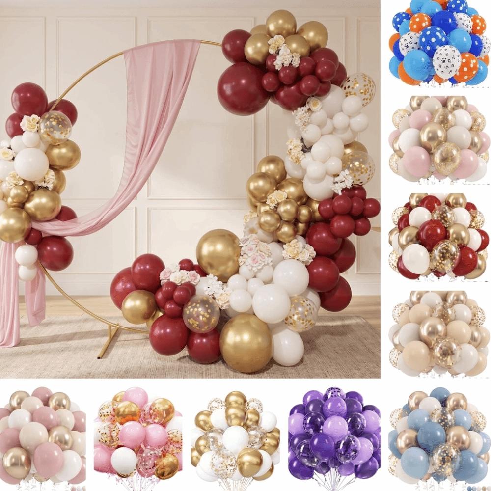 60Pcs 10 Inch Latex Balloons Lightweight Birthday Party Supplies Balloon Set Wedding Decor