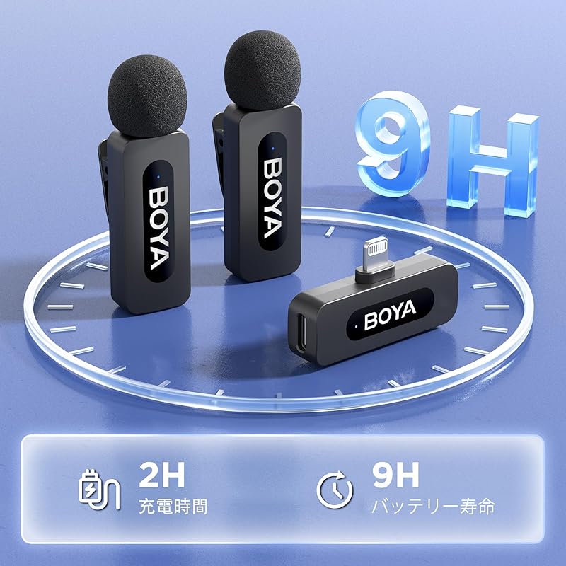 Улучшение BOYA BY-V2 для iPhone11/12/13/14 iPad беспроводной штырь для микрофона, интервью Подкаст Влог YouTube Двойной мини всенаправленный конденсаторный видео