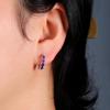 Exquisite Natural South African Amethyst Earrings 925 Sterling Silver Stylish Elegant Jewelry Gifts for Women and Girls