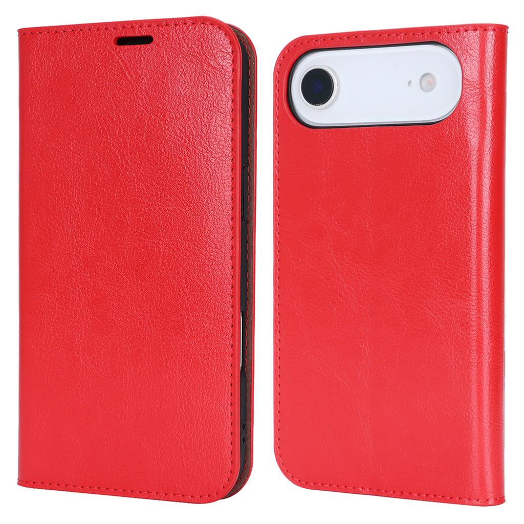 For iPhone 17 Air Case Crazy Horse Texture Split Leather Wallet Phone Cover