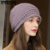 Берет женский однослойный толстый вязаный шерстяной кепка осенние и зимние модели Кепка для мамы Баотоу старушка защита ушей осенняя шапка