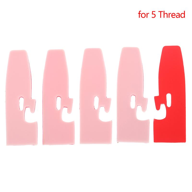 5Pcs Plastic Stick On Presser Foot Bottom For Overlocking Sewing Machine Plastic Presser Foot Leather Or Pvc Light Fabric