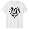 Dogs Paw Heart Flower Pet Animal Lover Adult Unisexs Unisexs Graphic TShirt
