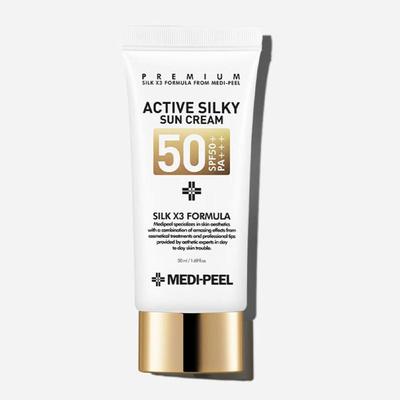 Активный Шелковый Солнцезащитный Крем SPF50+ PA++ 50мл